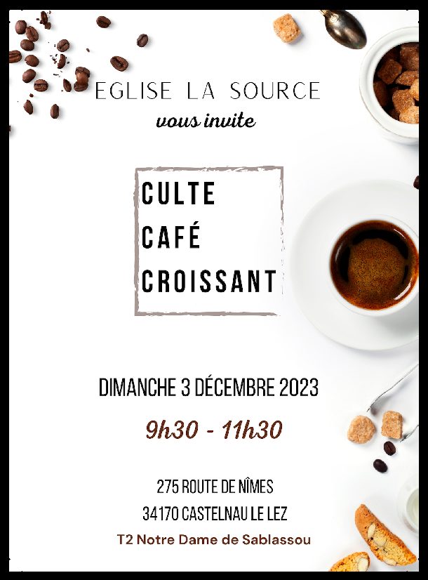 Culte café croissants Dimanche 3 décembre